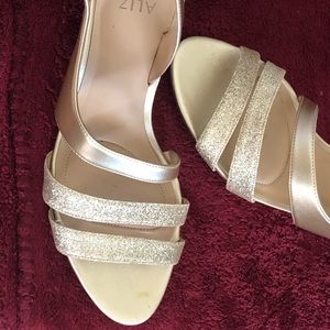 Dress Sandals. Gold. Worn once.